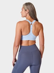 Sweaty Betty Breeze Blue Medium Power Support Sports Bra - Image 2 of 7