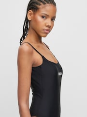 HUGO Black Quick-Dry Contrast Logo Swimsuit - Image 4 of 6