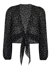 Live Unlimited Black Curve Spot Print Tie Front Cover-Up - Image 5 of 6