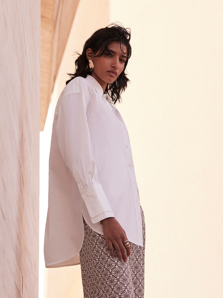 Mint Velvet White 100% Cotton Collared Shirt - Image 2 of 4 Mint Velvet White 100% Cotton Collared Shirt - Image 2 of 4