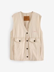 American Vintage Cream TineBorow Denim Vest - Image 5 of 5