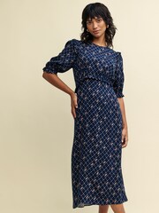 Nobody's Child Blue Felicia Jasmine Ditsy Midi Dress - Image 1 of 4