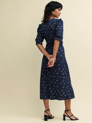 Nobody's Child Blue Felicia Jasmine Ditsy Midi Dress - Image 2 of 4