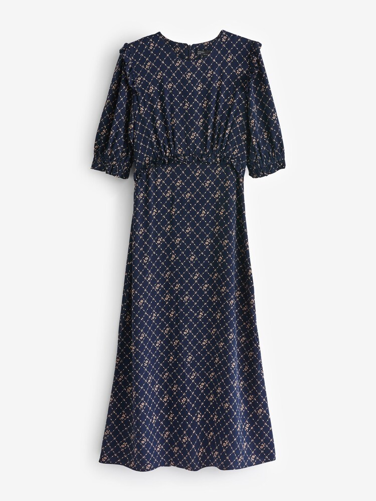 Nobody's Child Blue Felicia Jasmine Ditsy Midi Dress - Image 4 of 4