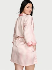 Victoria's Secret Pink Iconic Stripe Satin Robe - Image 2 of 3