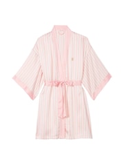 Victoria's Secret Pink Iconic Stripe Satin Robe - Image 3 of 3