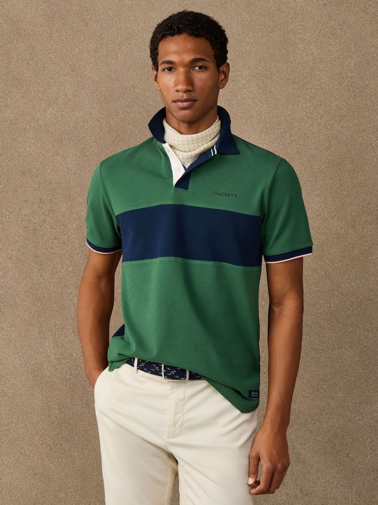 Hackett Heritage Number Panel Polo Shirt - Εικόνα 1 από 8