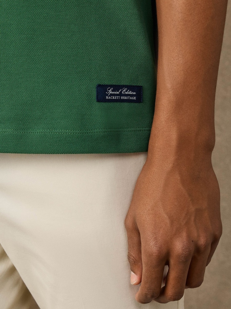 Hackett Blue Heritage Number Panel Polo Shirt - Image 7 of 7 Hackett Blue Heritage Number Panel Polo Shirt - Image 7 of 7