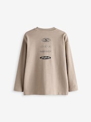 Stone Sub5cribe Back Print Long Sleeve Graphic 100% Cotton T-Shirt (3-16yrs) - Image 1 of 5