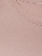 Reiss Washed Pink Melrose Cotton Crew Neck T-Shirt - Image 6 of 6
