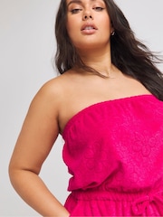 Simply Be Pink Towelling Playsuit - Image 4 of 4