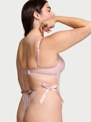Victoria's Secret Chalk Rose Pink Unlined Balcony Lace Bodysuit - Image 2 of 3