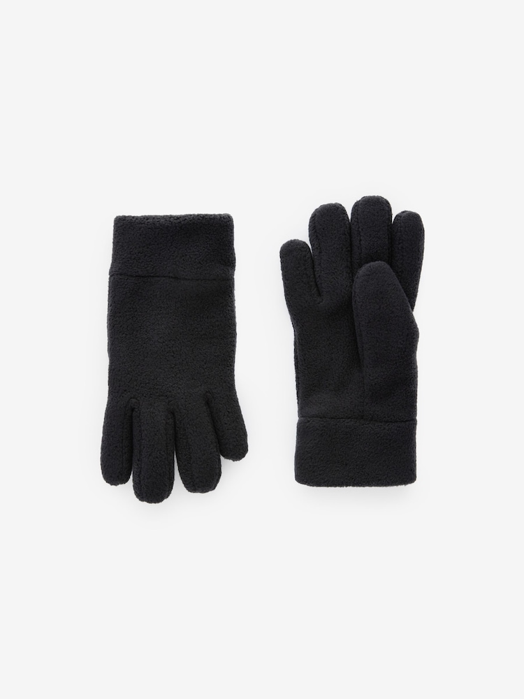 Black Fleece Gloves (3-16yrs) - Image 1 of 3