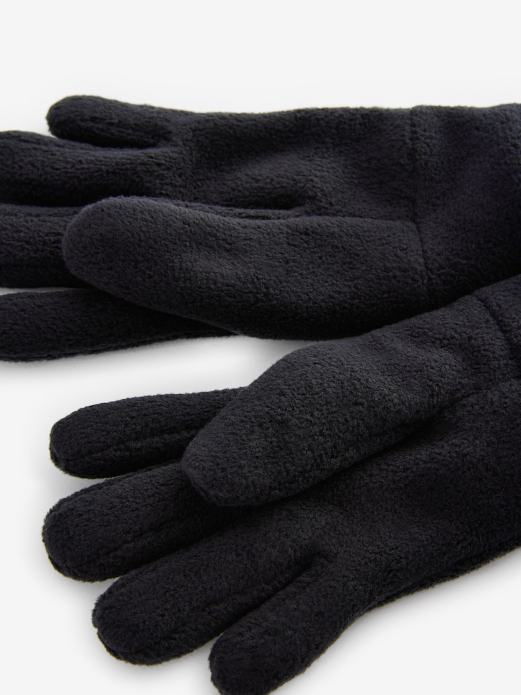 Black Fleece Gloves (3-16yrs) - Image 2 of 3