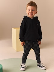Black Checkerboard All-Over Print Utility Super Skinny Joggers (3mths-7yrs) - Image 2 of 7