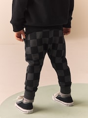 Black Checkerboard All-Over Print Utility Super Skinny Joggers (3mths-7yrs) - Image 3 of 7