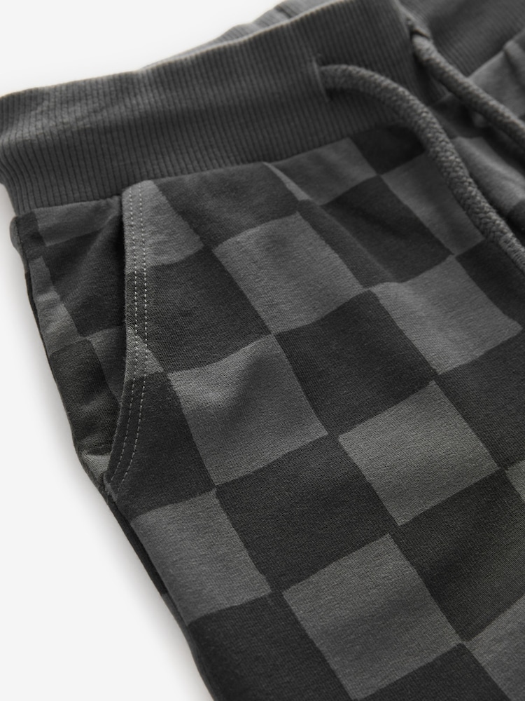 Black Checkerboard All-Over Print Utility Super Skinny Joggers (3mths-7yrs) - Image 7 of 7