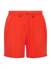Yours Curve Red Crinkle Shorts - Image 5 of 5