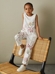 Reiss Pale Pink Kemi 13-14 yrs Cotton Vest and Joggers Set - Image 3 of 4