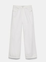 Mint Velvet White Workable 100% Cotton Wide Jeans - Image 3 of 4