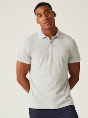 فضي - Regatta Mens Tadeo II 100% Cotton Polo Shirt - صورة 1 من 7