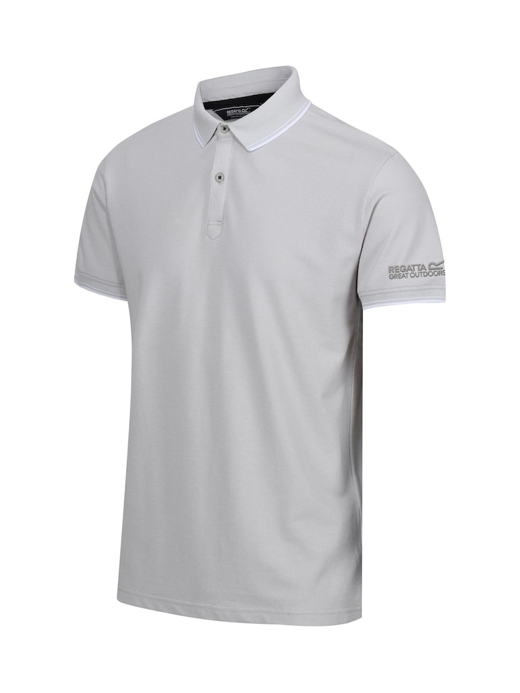فضي - Regatta Mens Tadeo II 100% Cotton Polo Shirt - صورة 7 من 7