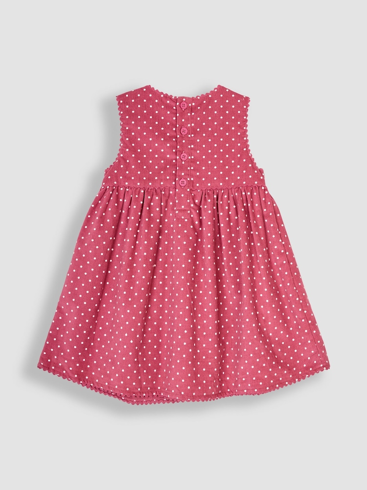JoJo Maman Bébé Rose Pink Mouse Christmas Appliqué Cord Dress - Image 2 of 3 JoJo Maman Bébé Rose Pink Mouse Christmas Appliqué Cord Dress - Image 2 of 3