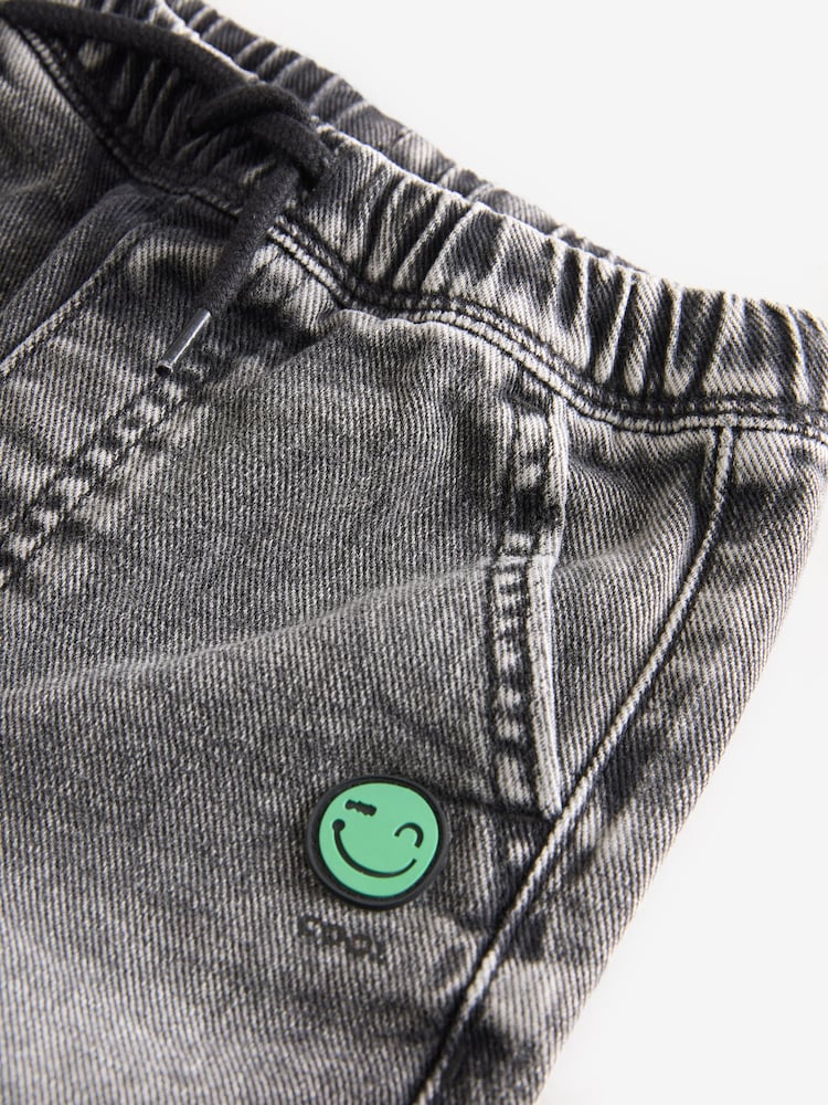 Black Denim 100% Cotton Graffiti Print Jeans (3mths-7yrs) - Image 7 of 8