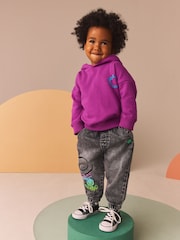 Black Denim 100% Cotton Graffiti Print Jeans (3mths-7yrs) - Image 2 of 11