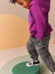 Black Denim 100% Cotton Graffiti Print Jeans (3mths-7yrs) - Image 1 of 8