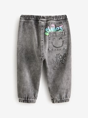 Black Denim 100% Cotton Graffiti Print Jeans (3mths-7yrs) - Image 6 of 8