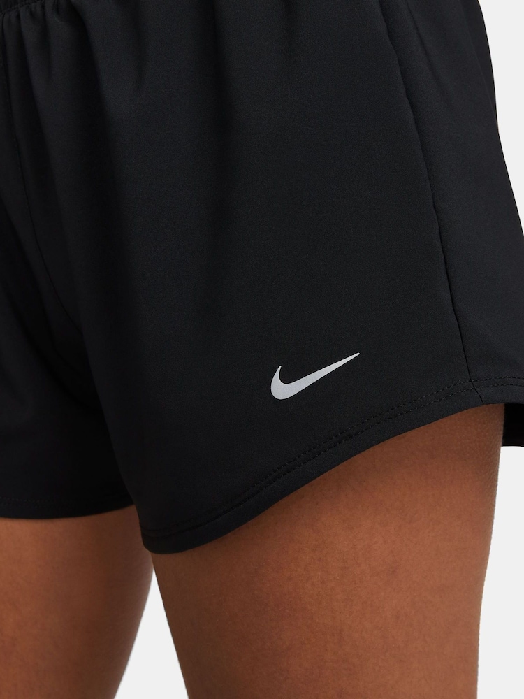 Nike Black One Dri-FIT Mid Rise 3" Brief Lined Shorts - Image 1 of 7