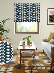 Orla Kiely Whale Blue Botanica Stem Made to Measure Roller Blinds - Image 1 of 6