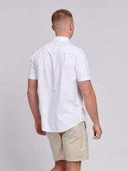 U.S. Polo Assn. White Mens Short Sleeve Oxford 100% Cotton Shirt - Image 4 of 6