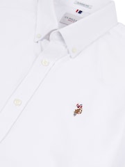 U.S. Polo Assn. White Mens Short Sleeve Oxford 100% Cotton Shirt - Image 6 of 6