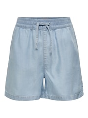 ONLY KIDS Blue Tencel Denim Shorts - Image 2 of 3