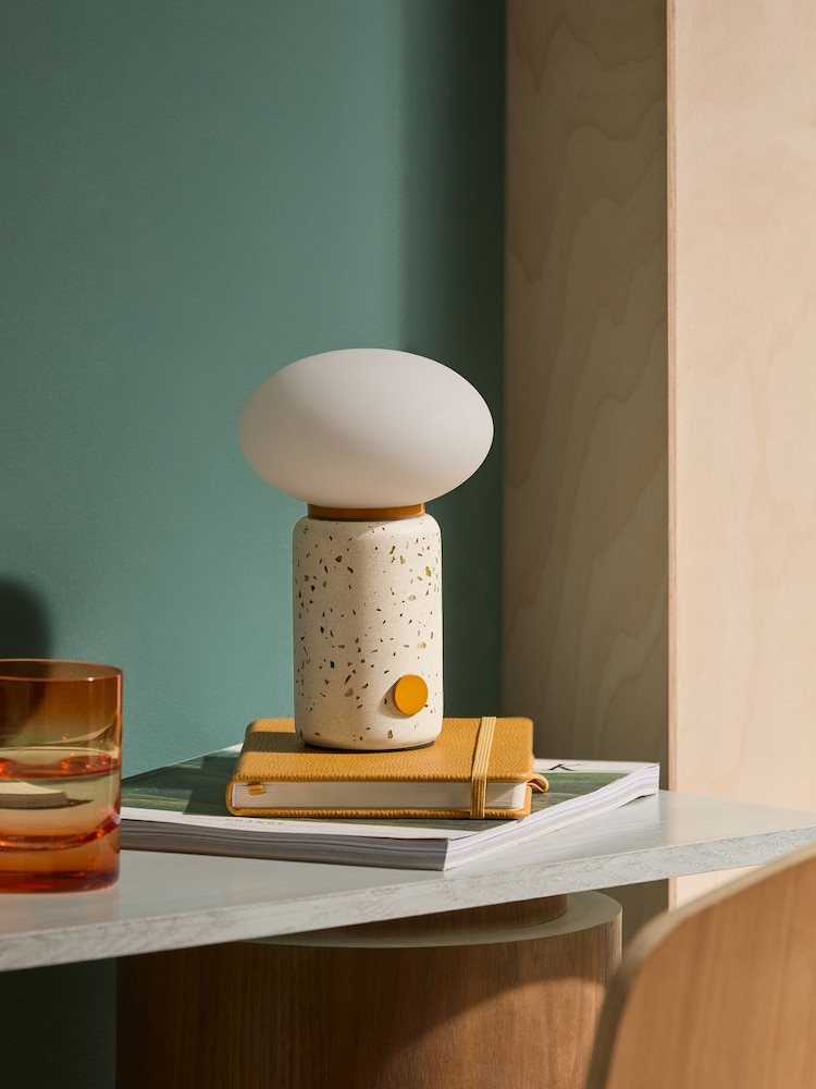 MADE.COM Yellow Mirissa Terazzo USB Wireless Table Lamp - Image 2 of 6