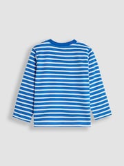 Ecru mit Haifisch-Print und Streifen - JoJo Maman Bébé Long Sleeve 2-Pack Tops - Bild 5 von 5