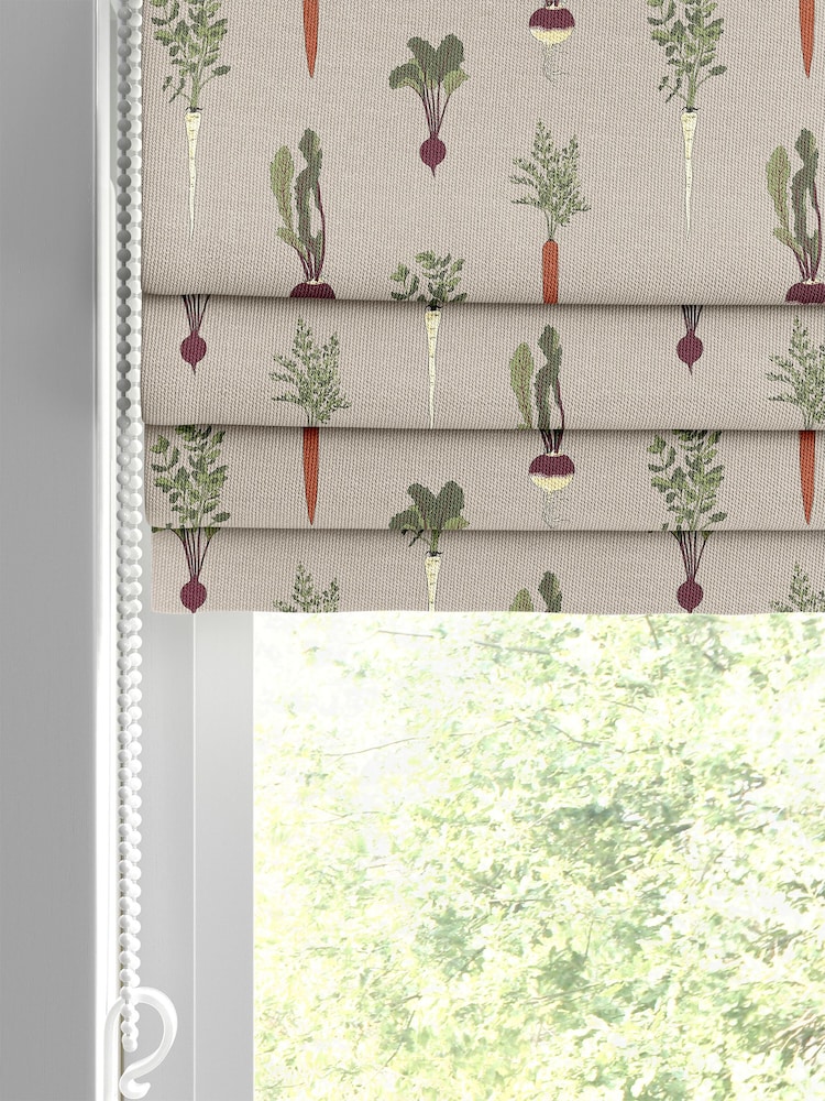 Sophie Allport Grey Homegrown Made to Measure 100% Cotton Roman Blinds - Image 2 of 6