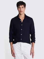 Bleumarin - MOSS Taioare Fit 100% Lenjerie de pat Cămăși - Image 1 of 5