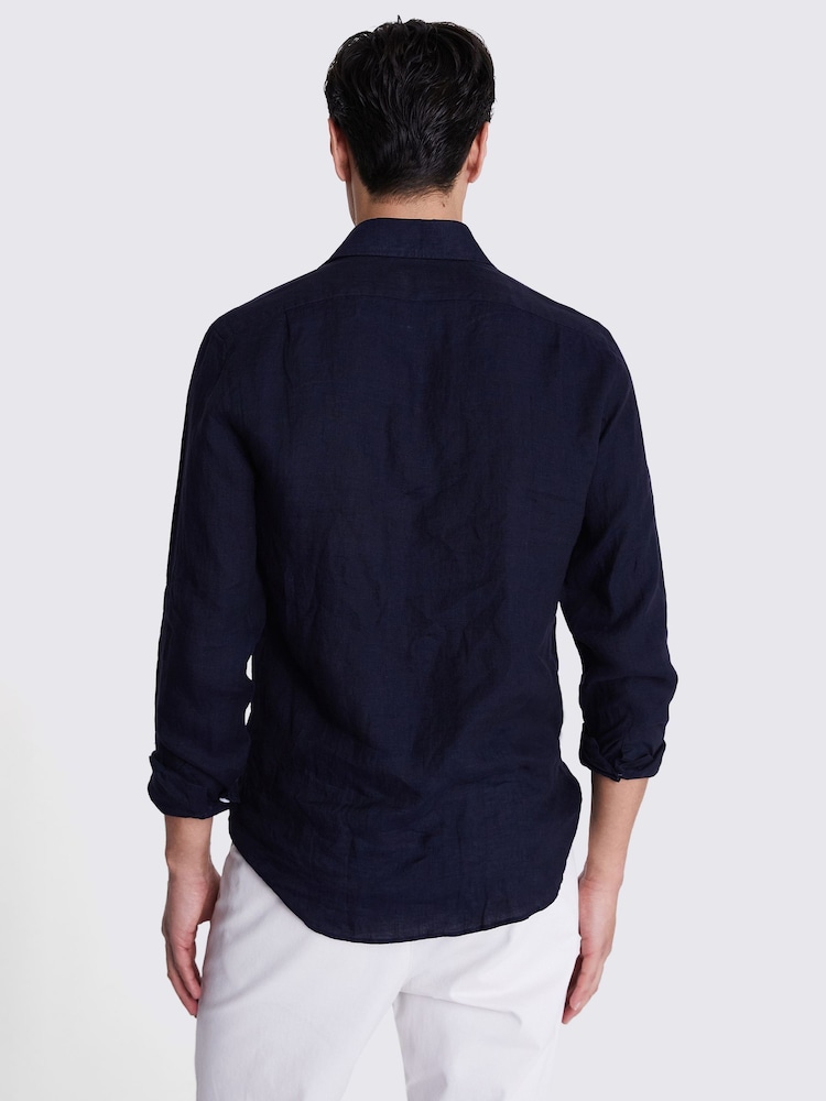 Bleumarin - MOSS Taioare Fit 100% Lenjerie de pat Cămăși - Image 3 of 5