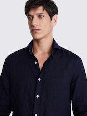 Bleumarin - MOSS Taioare Fit 100% Lenjerie de pat Cămăși - Image 4 of 5