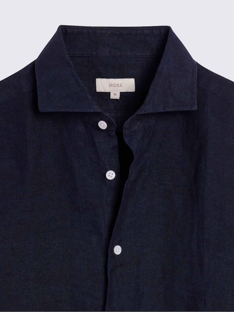Bleumarin - MOSS Taioare Fit 100% Lenjerie de pat Cămăși - Image 5 of 5