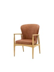Gallery Home Antique Brown Codie Leather Armchair - Image 6 of 6