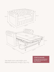 Jay-Be Luxe Velvet Shiraz Red Chesterfield 3 Seater Sofa Bed - Image 6 of 6
