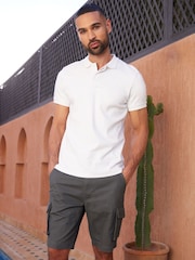 Threadbare Dark Grey 100% Cotton Cargo Shorts - Image 3 of 5