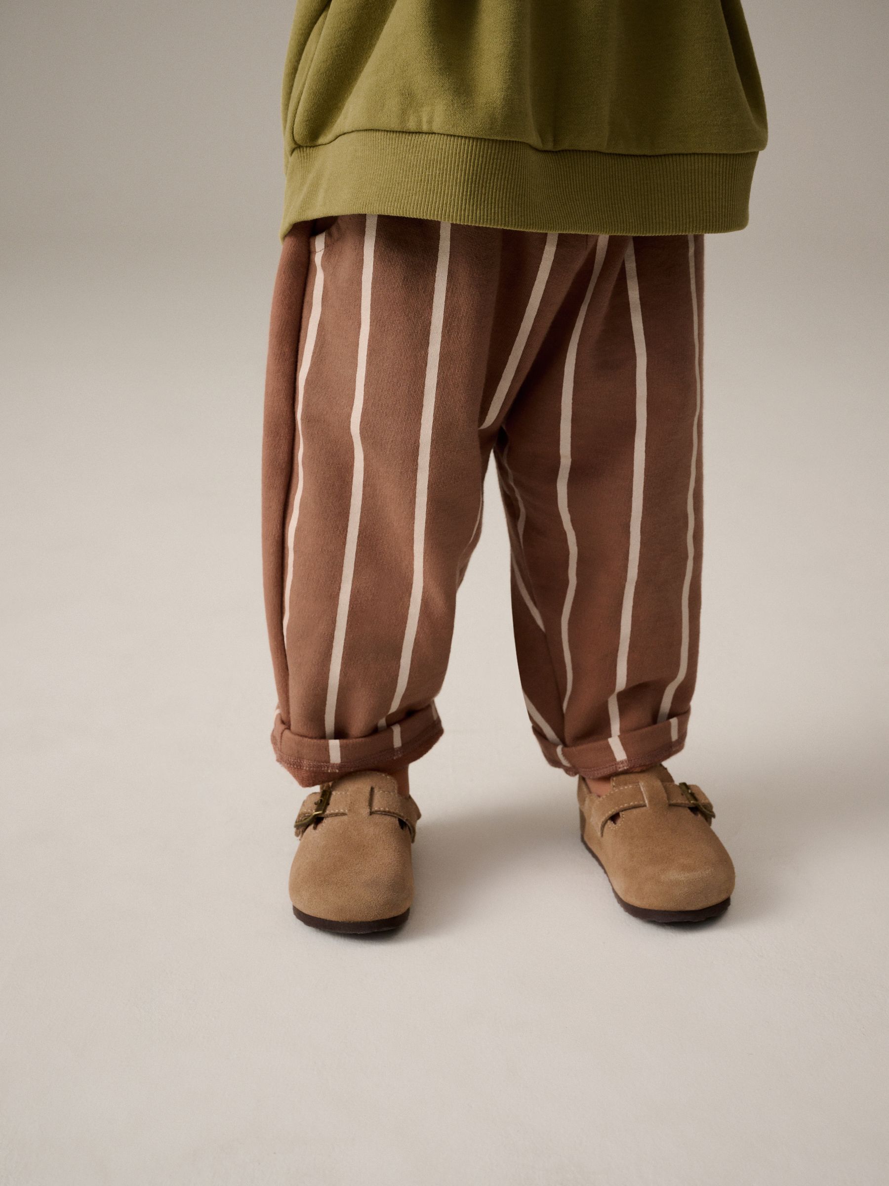Buy Green Sweatshirt and Barrel Leg 100% Cotton Joggers Set