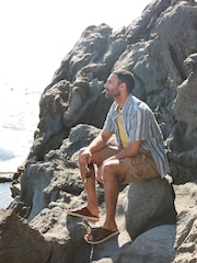 FatFace Ventnor Blue Variegated Stripe Shirt - Image 3 of 9