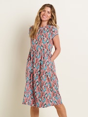 Brakeburn Red 100% Cotton Millie Midi Dress - Image 1 of 4