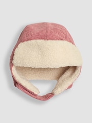 Rosa - JoJo Maman Bébé Cosy Cord Hat - Imagen 1 de 3